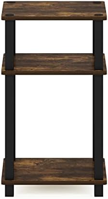 Furinno JUST 3-Tier Toolless Night Stand, Open Shelf, Amber Pine - Image 7