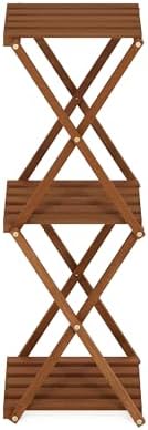 Furinno TIOMAN Outdoor Tool-Free 3-Tier Patio Table, Natural - Image 6