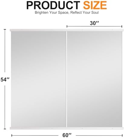 Delma Home Gym Mirror, 54''x30''x2PCS Silver - Image 5