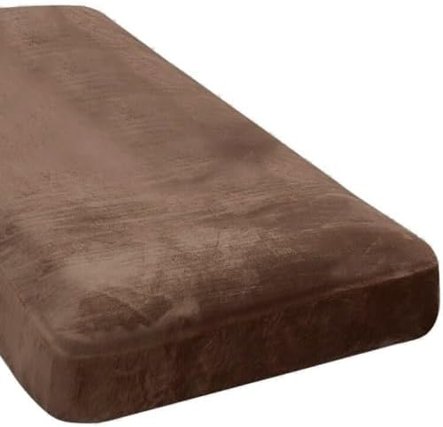 H.VERSAILTEX Velvet Stretch Individual Chaise Cover Sectional Couch Covers for L Shaped Sofa Both Left/Right Furniture Protector Seat Cushion Sofa Cover (1 Piece Chaise Cover, Caramel) by HVERSAILTEX