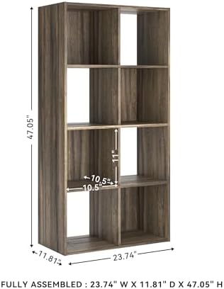 Signature Design by Ashley Shallifer 8-Cube Storage Organizer, Brown - Image 3