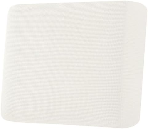 H.VERSAILTEX Super Stretch Individual Seat Cushion Covers Armchair Sofa Covers Couch Cushion Covers Slipcover Sets Thick Jacquard Textured Twill Fabric (1 Piece Chair Cushion Cover, Porcelain White) by HVERSAILTEX