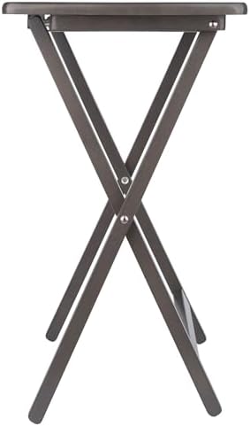Winsome Alex Set of 2 Foldable Snack Tables, Oyster Gray - Image 4