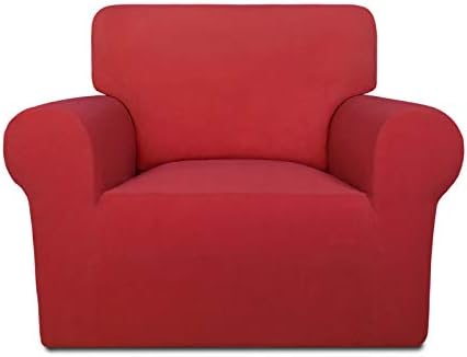PureFit Super Stretch Chair Covers Fleece Couch Covers for Sofa Red by PureFit