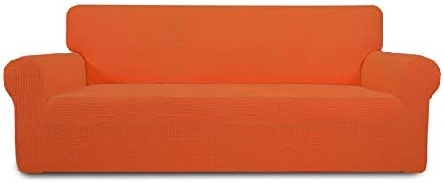 Easy-Going Stretch Oversized Sofa Couch Slipcover Washable Orange by Easy-Going