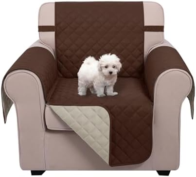 U-NICE HOME Reversible Recliner Chair Covers, Brown/Beige by U-NICEHOME