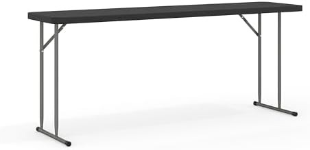 Flash Furniture 6 ft Plastic Folding Training Table, Black by FlashFurniture