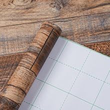 WENMER 17.71" x 1181" Brown Wood Wallpaper Peel and Stick Wallpaper Shiplap Self Adhesive Wall Paper Wood Contact Paper Removable Contact Paper for Cabinet Countertop Shelf Drawer Wall Door - Image 7