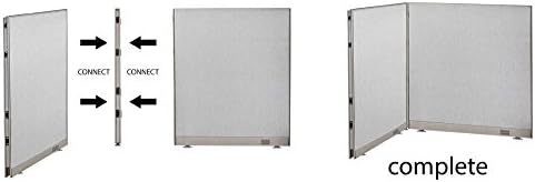 GOF 4ft / 48" H L-Post, Office Partition Connectors: L-Post, T-Post, X-Post, Wall Mount Intended to use Full Fabric or Partial Glass Series, Connector only - Image 7