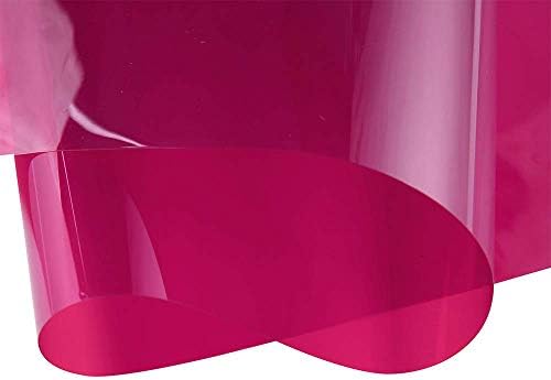 Transparent Decorative Window Film Anti UV Colorful Adhesive Vinyl Heat Insulation Solar Window Tinting Sheets Glass Film for Christmas Home Decoration,60Inch x 16.5Feet, Dark Pink - Image 2