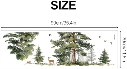 ANNA QUEEN Woodland Tree Wall Decals with Deer | Peel and Stick Forest Wall Stickers – Removable Nature Vinyl Wall Art for Nursery, Kids Room, Bedroom & Cabin Décor - Image 2
