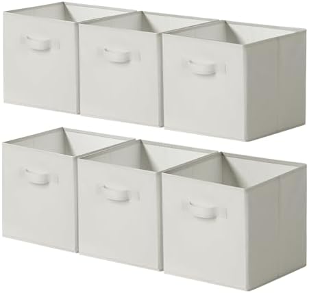 Cupic Cupid 6-Pack 11x11 Storage Cubes, Storage Organizer Bins, Beige by CupicCupid