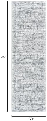 Soalmost Washable Runner Rug 2'6"x8' Kitchen Hallway Runners Grey - Image 2