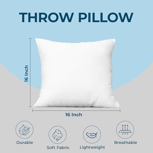 Utopia Bedding Throw Pillows, Decorative 16x16 Pillow Inserts, Set of 4 - Image 4