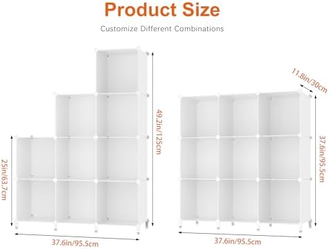 HOMIDEC Closet Organizers and Storage, 9 Cube Storage Organizer, White - Image 3