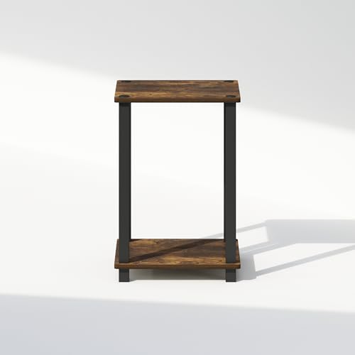Furinno Simplistic Toolless 2-Tier Compact Night Stand, Amber Pine - Image 6