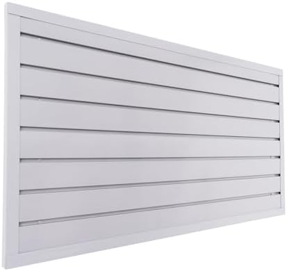 FRAYSCENT Slat Wall Paneling Garage Wall Organizer, Slatwall Panels Garage Tool Organizer Wall Mount Garage Slat Wall Storage Systems, Slat Board PVC Wall Panels Garage Storage (Grey, 4ftx2ft) by FRAYSCENT