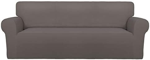 PureFit Stretch Oversized Couch Covers Fleece Sofa Slipcovers Taupe by PureFit