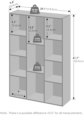 Furinno Reed Closet Organizers and Storage, 11-Cube Closet Organizer, Open Shelf Closet Storage, for Wardrobe, Bedroom, Living Room, White - Image 2