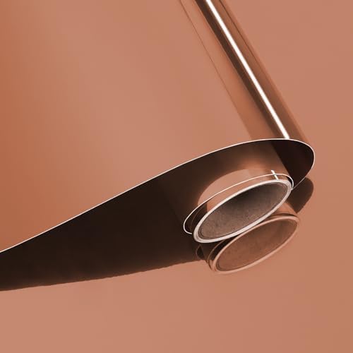VaryPaper 15.7"x78.7" Champagne Gold Mirror Wallpaper Peel and Stick Mirror Contact Paper for Cabinets Self Adhesive Appliance Refrigerator Vinyl Wrap Flexible Mirrored Wall Stickers for Home Decor by VaryPaper