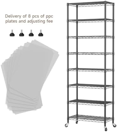 Golpart Shelves Storage Shelf Wire Closet Bathroom Organizers Metal Pantry - Image 5