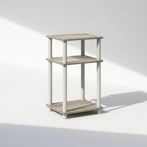 Furinno JUST Toolless 3-Tier Night Stand, Open Storage, Sonoma Oak - Image 5