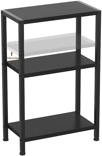Heybly Small Narrow Side Table for Small Space, Thin Bedside TableHET006BK1 by HEYBLY