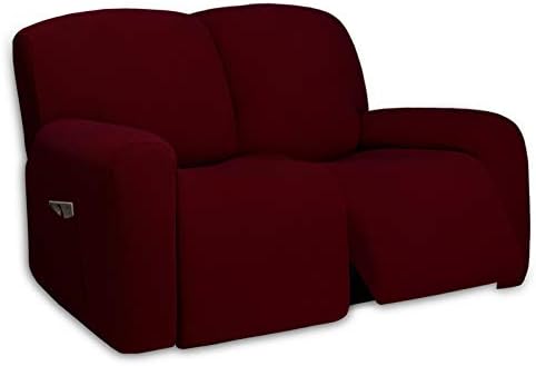 PureFit Super Stretch Loveseat Recliner Sofa Couch Cover with Pocket by PureFit