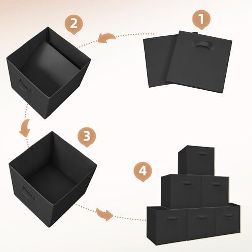 STORAGE MANIAC Storage Cubes, 13 Inch 10 Pack Collapsible Fabric Shelf Bins - Image 6