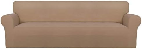 PureFit Stretch Couch Covers for Sofa 4 Seater Slipcovers Camel by PureFit