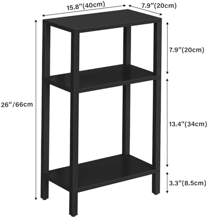 TUTOTAK Narrow Side Table, 3-Tier Small End Table for Couch - Image 2