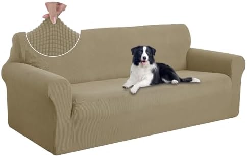 U-NICE HOME Oversized Stretch Couch Cover Slipcover, Sand by U-NICEHOME