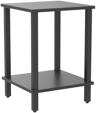 TUTOTAK End Table, Set of 2, Side Table, Nightstand, 2-Tier Storage Shelf - Image 5