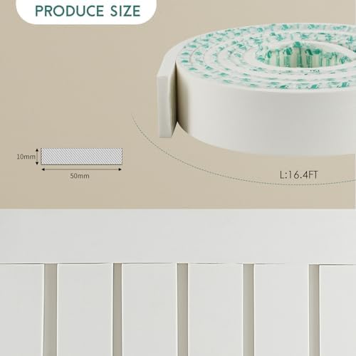White 2-in EVA molding Peel and Stick Panel, 3D Flexible Fluted self Adhesive Panels molding Trim for TV Background Wall, Playroom & Modern Interior Decor（16.4FT) - Image 2