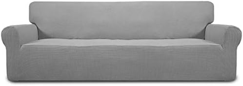 Easy-Going Stretch 4 Seater Oversized Sofa Couch Cover Light Gray by Easy-Going