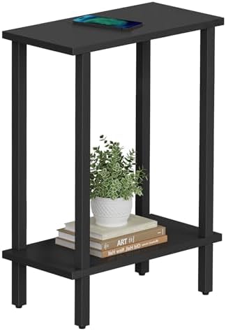 TUTOTAK Narrow Side Table, 2-Tier Small End Table for Couch by ChoosetutotakFurnitureBuildYourCozyHome