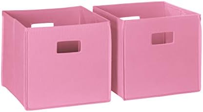 RiverRidge Folding Storage Bins - 2-pack of 10in Tall Pink Cubes by RiverRidgeHome
