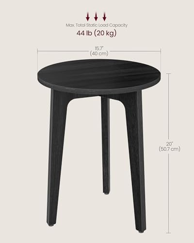 VASAGLE Side Table, 1-Tier Small Round End Table, Nightstand - Image 2