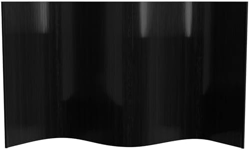 Red Lantern 4 ft. Short Bamboo Wave Screen - Black by RedLantern
