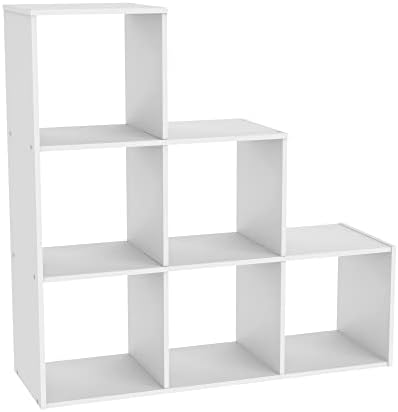 ClosetMaid Cubeicals 3-2-1 Cube Storage Shelf Organizer Bookshelf, 3 Tier, Steps, Corner Unit, Easy Assembly, Wood, White Finish - Image 4