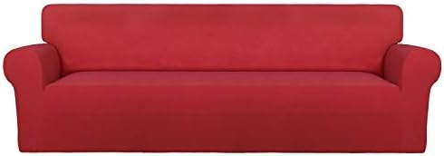 PureFit Stretch Couch Covers for Sofa 4 Seater Slipcovers Red by PureFit