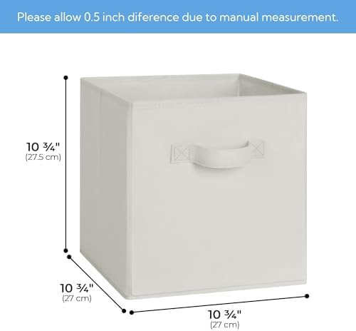 Cupic Cupid 6-Pack 11x11 Storage Cubes, Storage Organizer Bins, Beige - Image 3