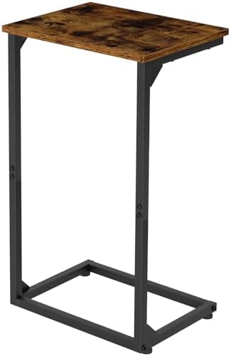 AMHANCIBLE Couch Side Table for Sofa, 26.37" Tall C Shaped End Table by AMHANCIBLE