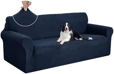 U-NICE HOME Oversized Stretch Couch Cover Slipcover, Navy by U-NICEHOME
