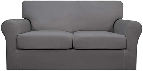 Easy-Going 3 Pieces Stretch Loveseat Couch Cover for 2 Cushion Washable by Easy-Going