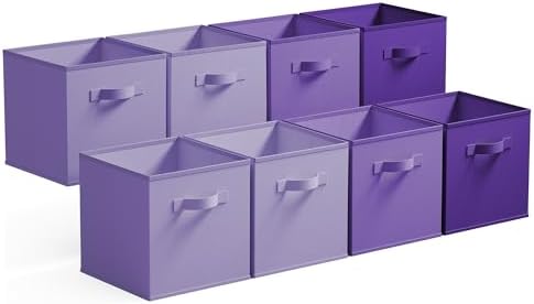 GRANNY SAYS 11x11 Cube Storage, 8-Pack Fabric Storage Bins, Purple Gradient by GRANNYSAYS