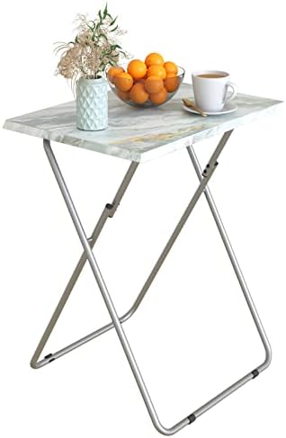 Garden 4 you Portable Folding TV Tray Dinner Snack Trays Table Portable Foldable Table Small Sofa Bedside Tables with Light Weight, 15 x 18.9 x 26 in(Smoky Grey,1PC) by Garden4you