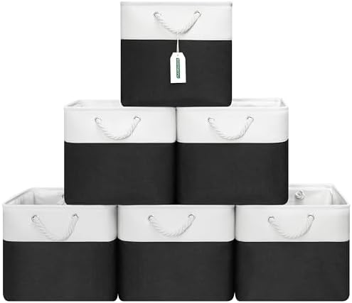 ECDYQXVU 13x13x13 Inch Storage Cube Bins Foldable Organizer Baskets 6 Pack by ECDYQXVU