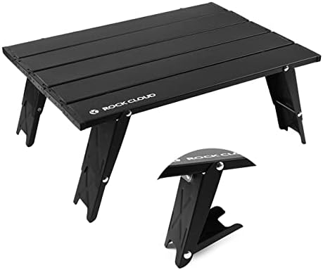 ROCK CLOUD Ultralight Folding Beach Table Adjust Height Aluminum Portable Mini Camping Table by ROCKCLOUD