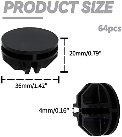 Bonsicoky 64 Pcs Black Plastic Connector for Wire Grid Cube - Image 2